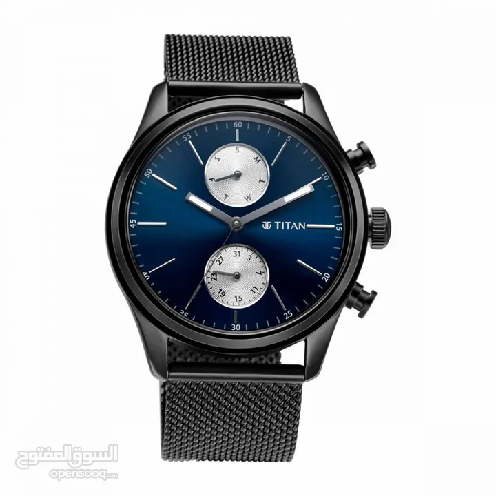 TITAN Midnight blue stainless steel 2 Years Warranty