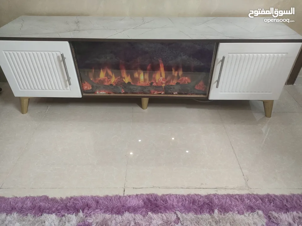 طاولة شاشة +خزانة أحذية +طاولة مجلس+اربع قطع جانبية