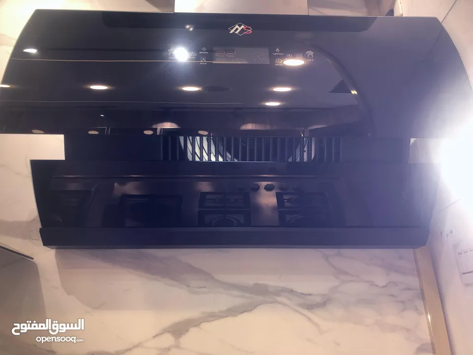 شفاطات مطبخ شفاط الشبح الذكي الأنيق الحديث سيكوريت أسود يعمل بالإشارة أو متحدث حرق سعر (90)د فقط