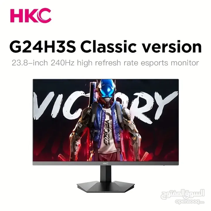 شاشه جيمنج 24 انش بتردد 240 هرتز HKC 24 INCH 1080P FULL HD 240HZ 1MS IPS PANEL FLAT GAMING MONITOR