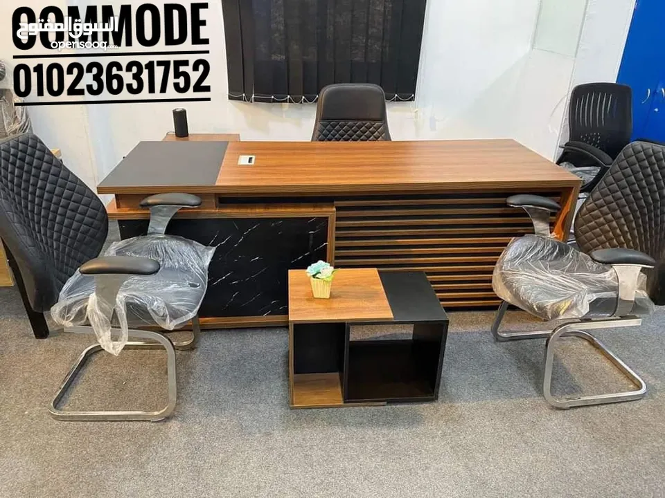 طقم ادراي مكتب مدير مودرن خشب mdf اسباني مستورد مكاتب مديرين اثاث مكتبي office manager modern