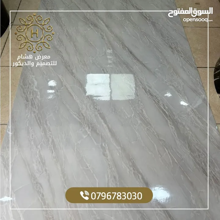 رولات رخام معالجه رطوبه جدران سهل تركيب لاصق ذاتي مع طبقه عازله من قصدير