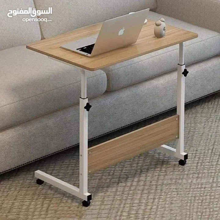 مكتب طلابي عملي ومتنقل بيسع لابتوب وادوات مدرسية سطح واسع عجلات قوية مع فرامل ارتفاع قابل للتعديل