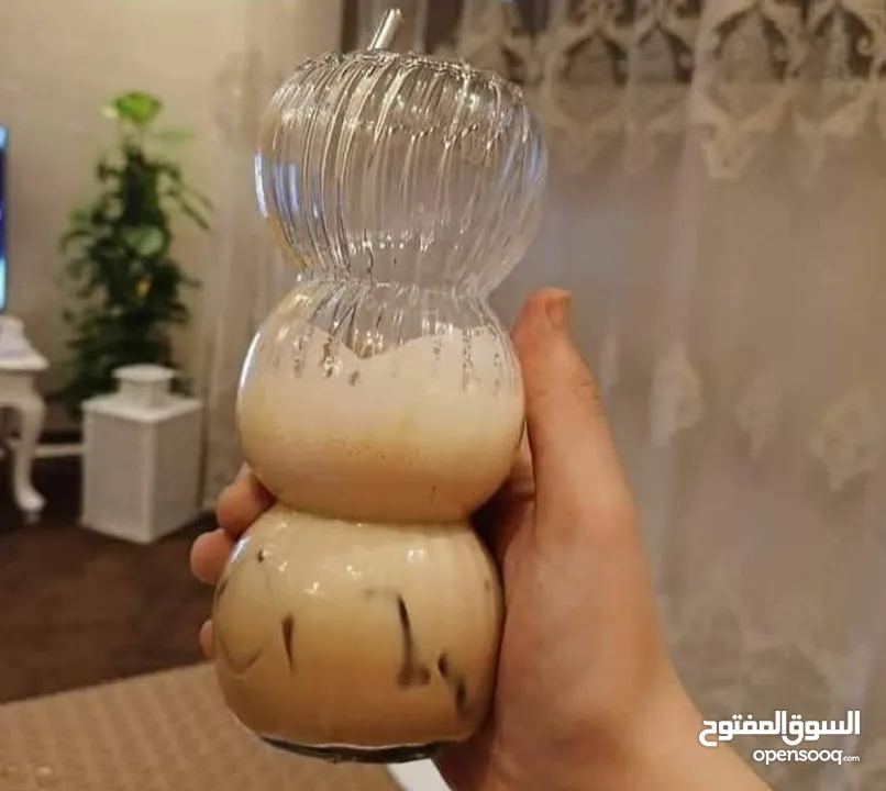 كاسات اشكال زجاج مع شلمونات زجاج
