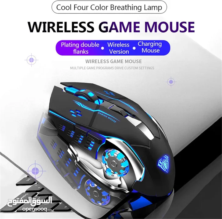 ماوس جيمنغ أصلي لألعاب الفيديو الاحترافية وايرلس Aula SC100 Gaming Mouse Wireless