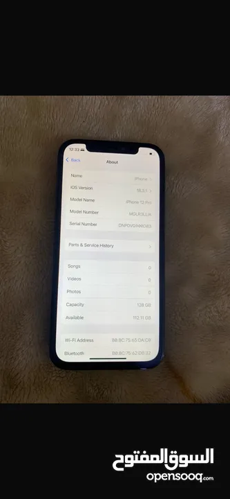 12 pro 128gb 81% original (DISPLAY PUT ORIGINAL NO ISSUES PHE EXCLENET WORK