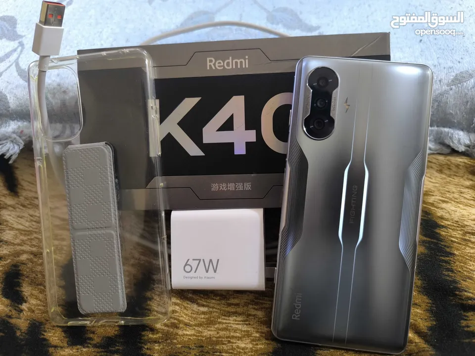 لعشاق الالعاب Redmi K40 Gaming للبيع ريدمي K40 جيمنج بكرتونه وكل توابعه  نظيف كررت علا الوكاله كل شي