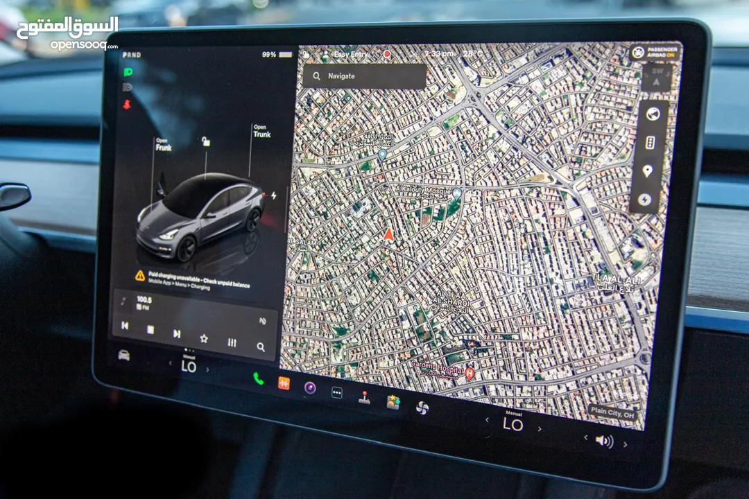 تيسلا model 3  tesla 2023 ستاندر  فحص كامل بحاله الوكاله  لون فيراني