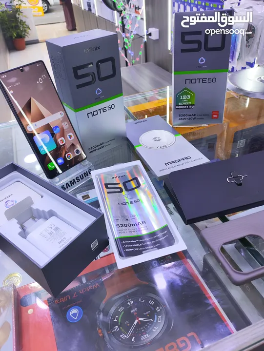 مستعمل يومين NOTE 50 جيجا 256 رام 16 معها كامل اغراضها الاصلية تيتانيوم لون متوفر توصيل