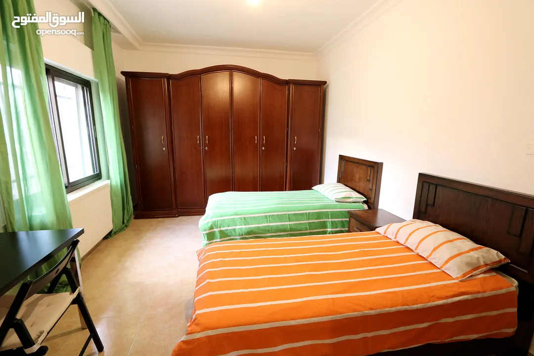 Yearly or monthly. 150m2 Fully furnished 3-bedroom apartment with a spacious living room & balcony