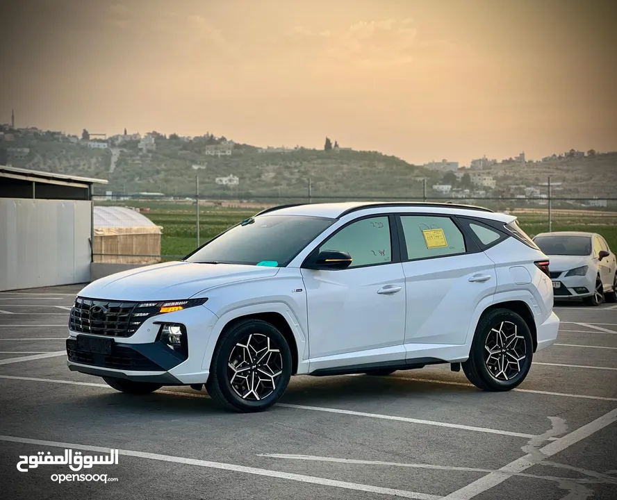 هونداي توسان  N-LINE  فل بدون فتحة  2x4 ///240Hp بنزين + كهرباء  2022/ ( Haybrid) 1600cc
