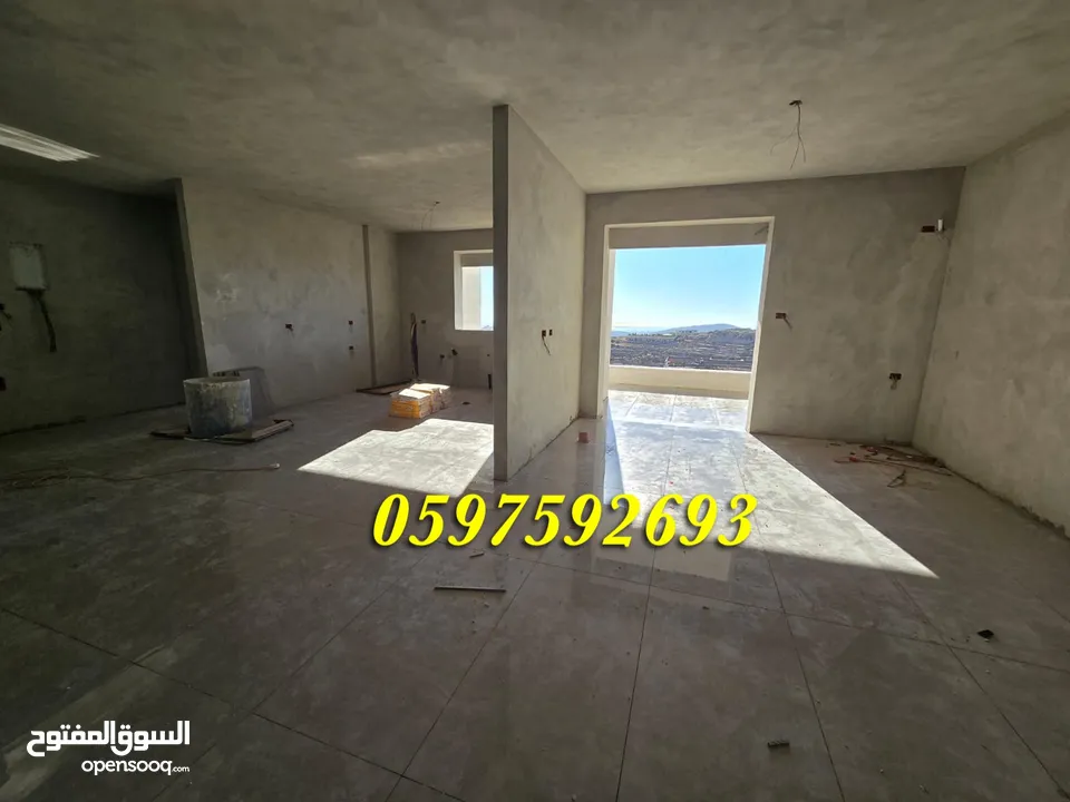 شقة فاخرة للبيع 195م+ بلكونة كبيرة لا يمكن التسكير عليها للبيع رام الله المصايف قرب المالية بالعالي