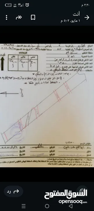 أرض للبيع مساحتها 700متر