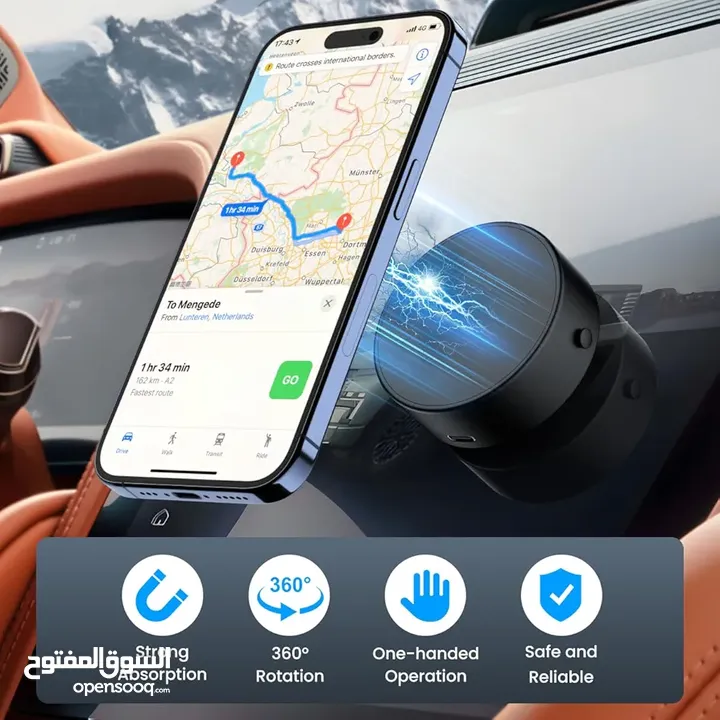 حامل هاتف مبتكر بتقنية الشفط والامتصاص المغناطيسي حامل هاتف محمول بتقنية الشفط الذكية phone holder