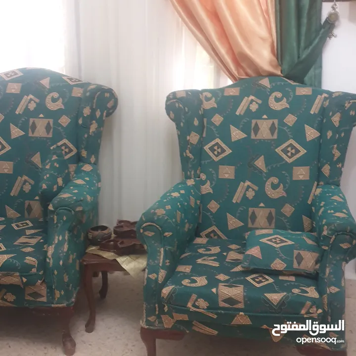 طقم كنبايات خشب زان 15مقعد مع برادي