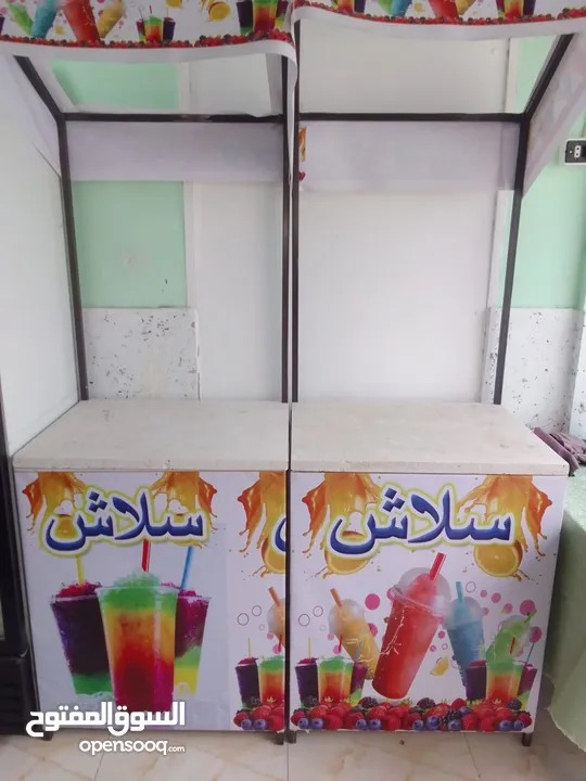 طاولة شلاش أو عصير تفصيل جديد مع رخامه