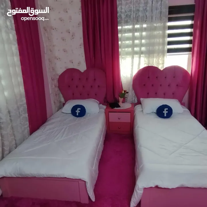 غرفه نوم بنات بحال الوكاله تفصيل بالكامل مع البرادي والمكيت