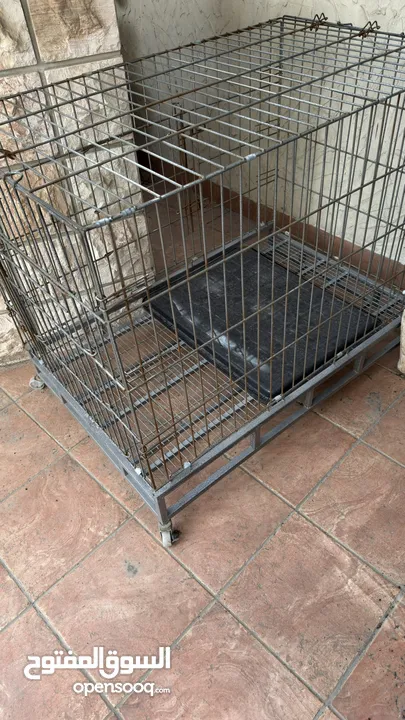 Large pets crate perfect for big and small animals indoor or outdoor use.  قفص حيوانات كبير