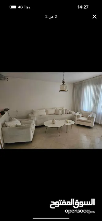 סלון 3 מטר עם 2 כורסאות רק פינוי עד שבת اثاث منزل
