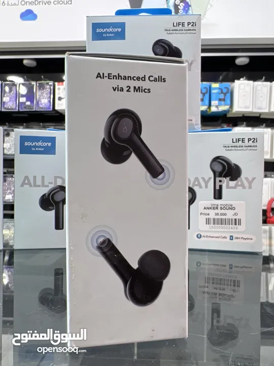 Anker Life P2i سماعات انكر باوتوث الجديدة كليا  مايكين على كل سماعة لوضوح فائق في المكالمات