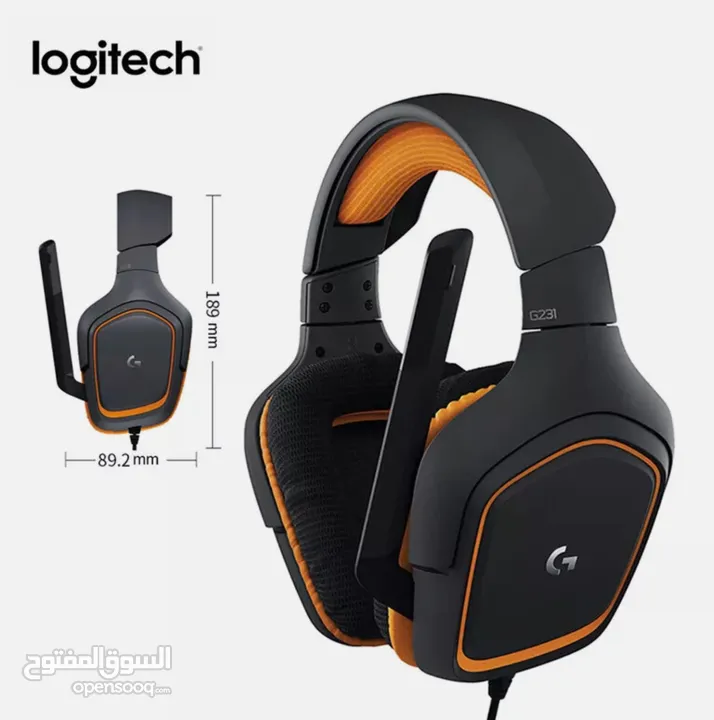 Logitech G231 Prodigy Wired Stereo Gaming Headset (Orange/Black)