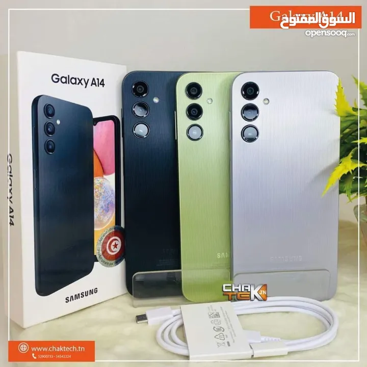 جهاز اخو الجديد Samsung A14 رام 8  جيجا 64 و 128 وأغراضة والكرتونه الأصلية متوفر توصيل