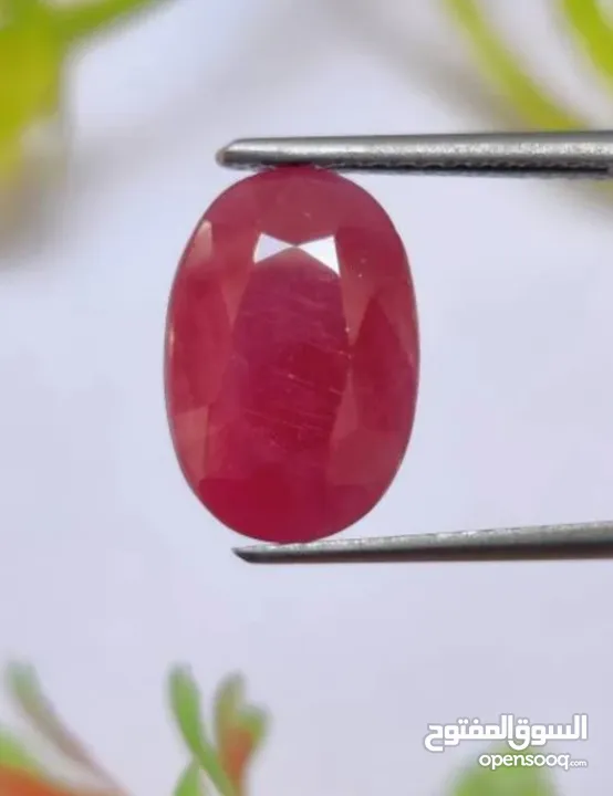 خاتم ياقوت أحمر أفريقي غير معالج درجة ممتازة مع شهادة natural untrated ruby ring with certificate