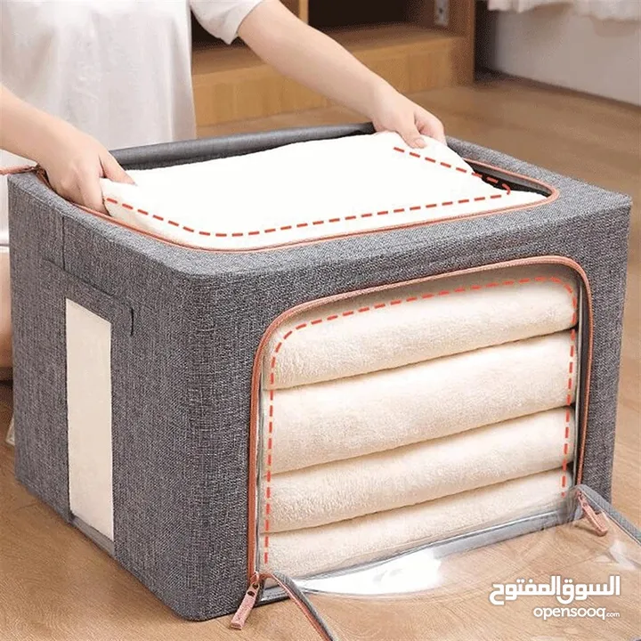 شنط تخزين صناديق ترتيب الملابس عدد 3 حجم كبير صناديق تخزين ملابس - Clothes Organiser صندوق تخزين قما