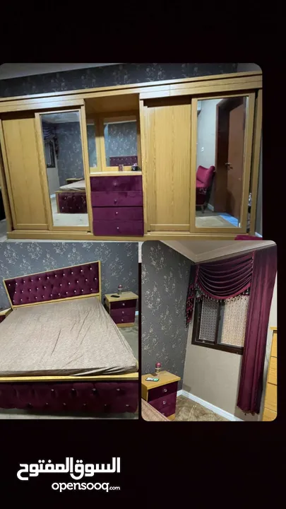 غرفتين نوم بحاله نظيفة خشب بحريني