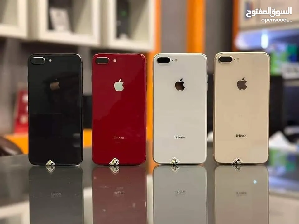 ايفون  8 بلس الاصلي جيجا 64 بطاريات مشكل نهايي أغراضة والكرتونه الأصلية متوفر توصيل