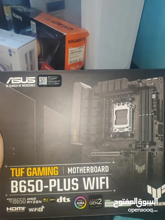 للبيع او للبدل لوحة ام B650 ASUS TUF PLUS GAMING WIFI FULL ATX NEW  كرتونة مش مستعملة نهائيا ومكفولة