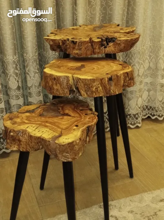 مشغولات خشبية يدوية (ترابيزات..تيبل لامب).... hand made