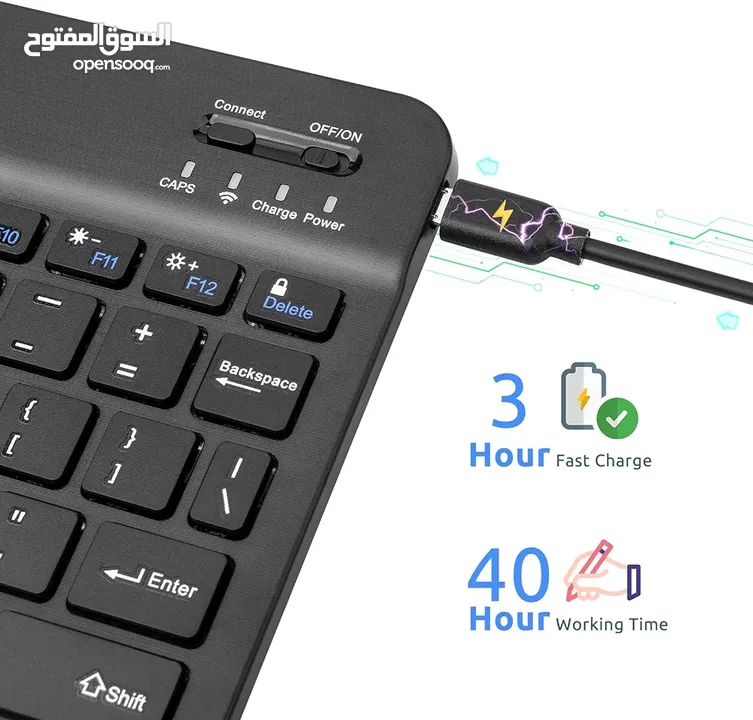 Bluetooth keyboard كيبورد بلوتوث  يدعم جميع أجهزة البلوتوث