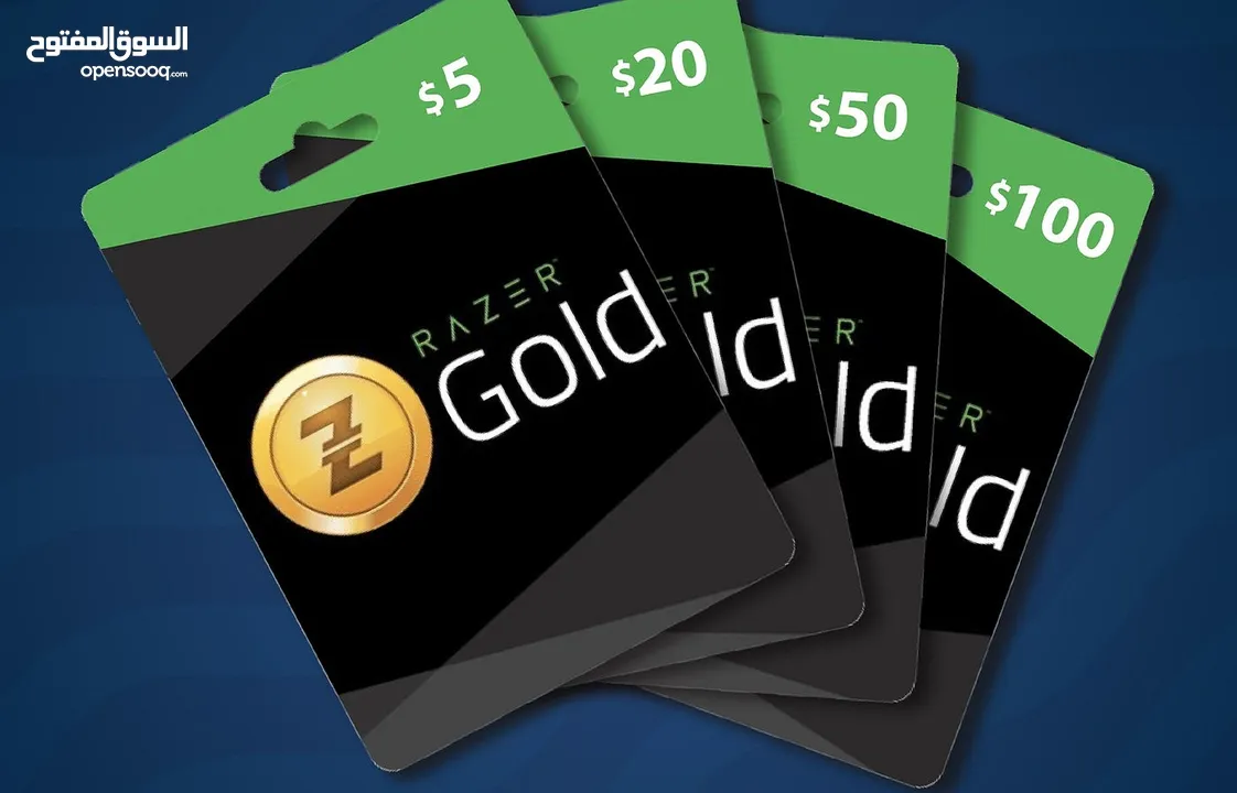 بطاقة ريزر جولد العالمية بقيمة 100 دولار        RAZER GOLD GLOBAL 100$ CARD