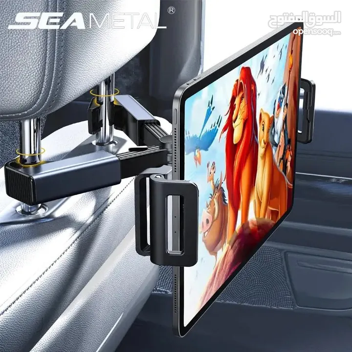 SEAMETAL Telescopic Car Phone Holder Tablet Holder Anti Shake Tablet Mount 4-12.9 inch Universal Pho