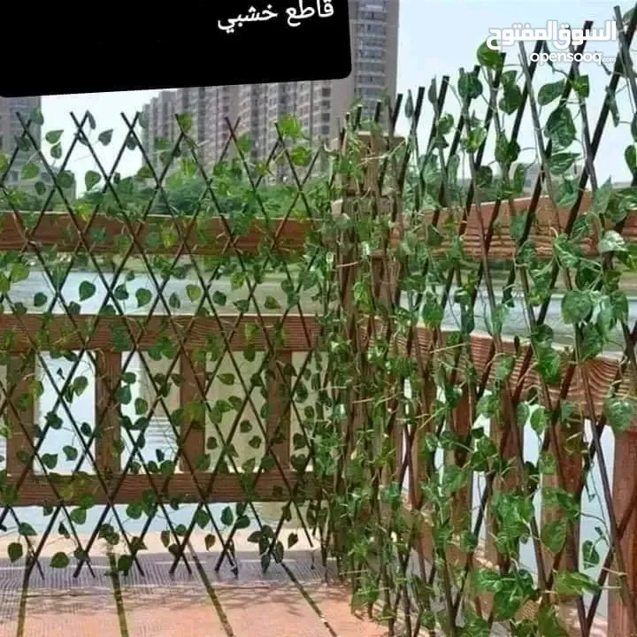 رول ورق شجر اخضر كثيف3 متر ب متر  للمداخل والبرندات واالحيطان
