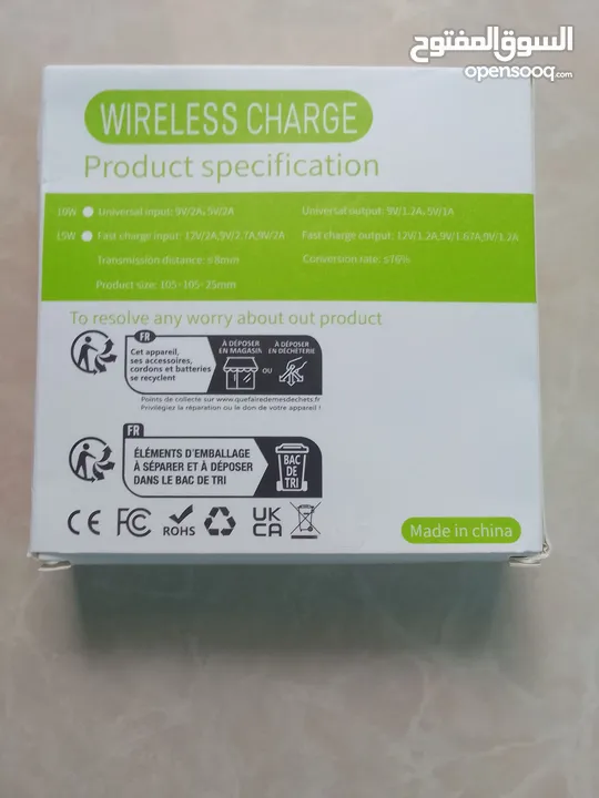 NEW 10W Wireless Charger Pad/جديد 10 واط لوحة شاحن لاسلكي
