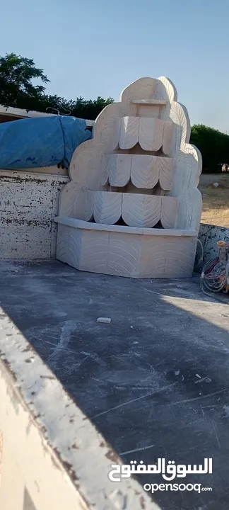 نوافير وشلالات وبابكيو احواض زريعه جميع انواع الحجر البناء والديكورات عروض دائما ان شاءالله
