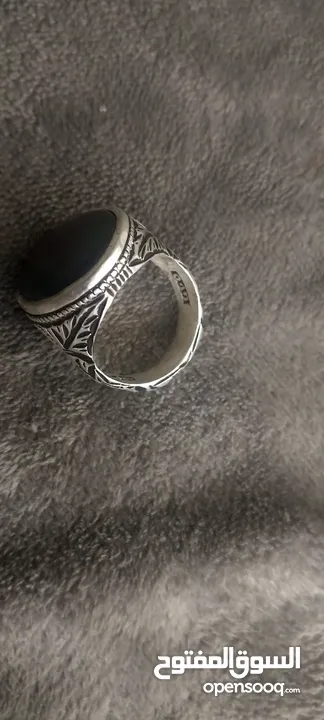 خاتم فضة 990 صياغة عارف البحرين يدوي بالكامل وزن 33ونص