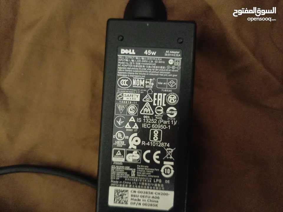 شاحن لابتوبات ديل  راس رفيع 45 واط
