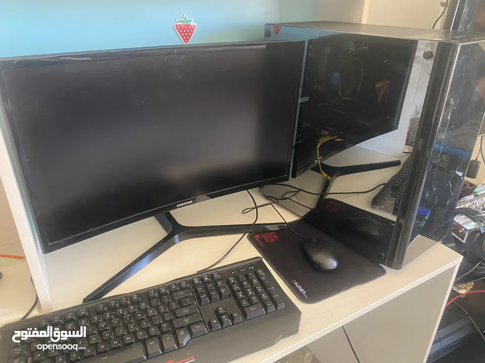 Full Gaming Setup - (PC + Monitor + Keyboard + Mouse)  سيت اب غايمنغ كامل