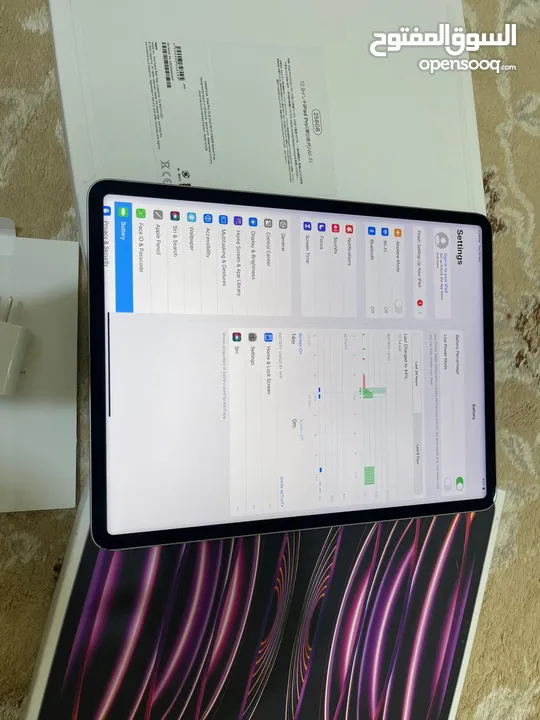 ايباد ابل برو 12.9 انش  256  قيقا  ام تو 2022 m2  نظيف مو مفتوح ؤلا مصلح شرط