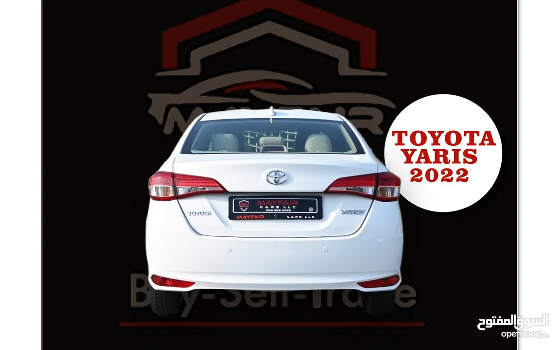 0% DP - ORIGINAL PAINT - TOYOTA YARIS SE 2022 -  FIRST OWNER - MINT CONDITION - GCC SPECS