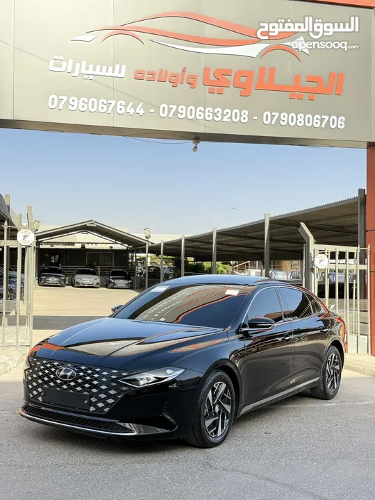 هونداي ازيرا جرانديور 2020 فل اضافات اعلى صنف بريميوم بلس برستيج  لون اسود غرفة بني مميزة