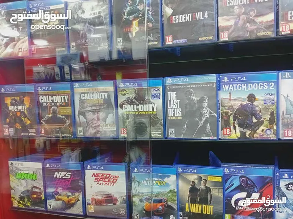 سيديات بلايستيشن فور و فايف جديد و مستعمل