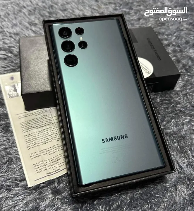 على الفحص Samsung S 22 Altra 5G شرق اوسط عربي رام 12 جيجا 256 اغراضة والكرتونه الأصلية متوفر توصيل
