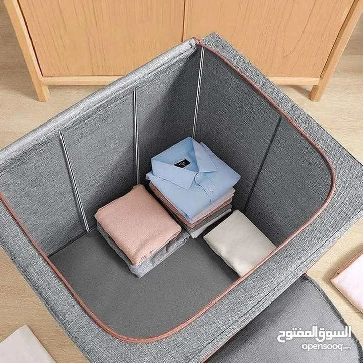 شنط تخزين صناديق ترتيب الملابس عدد 3 حجم كبير صناديق تخزين ملابس - Clothes Organiser صندوق تخزين قما
