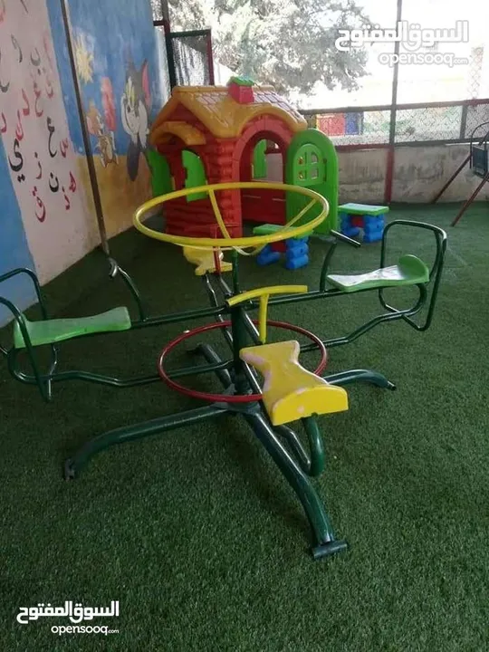 جميع العاب الحدائق والمتنزهات والحضانات من مراجيح وسحاسيل وكراسي بحر واطقم تارتان