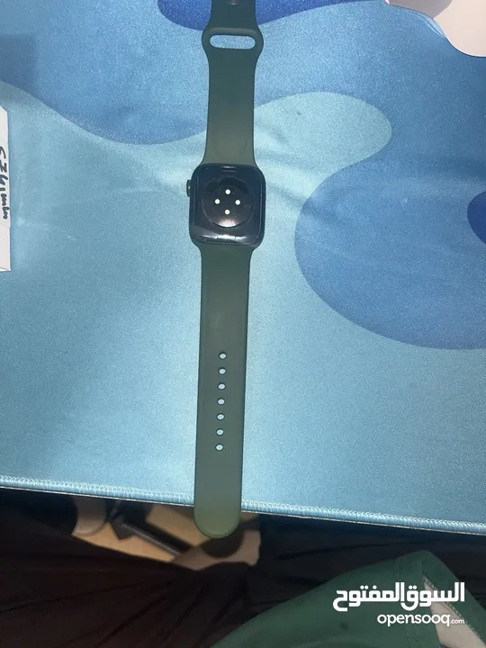 Apple watch series 7 41mm green aluminum case clover sport band