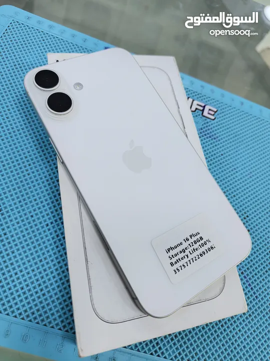IPHONE 16 PLUS (128GB) USED /// ايفون 16 بلس ذاكرة 128 مستعمل وكاله